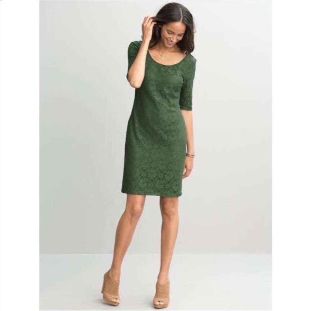 Banana Republic | Green Stella Lace Dress